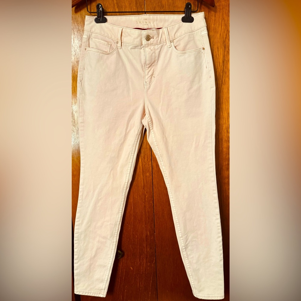White House black market the skinny ankle jean size 4 pale pink